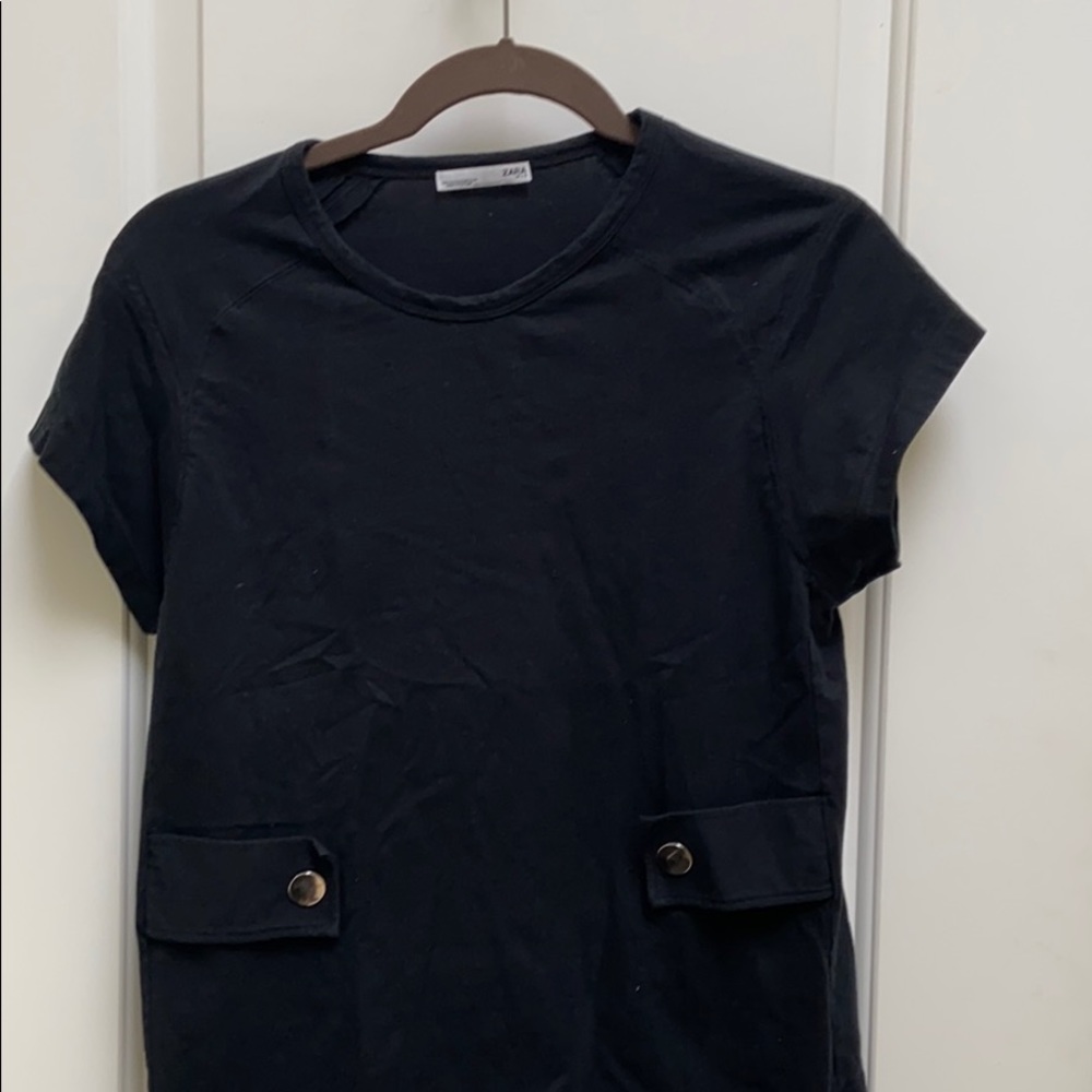 ZARA black crop top